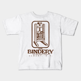 Defunct The Bindery Bookstore Albany New York Kids T-Shirt